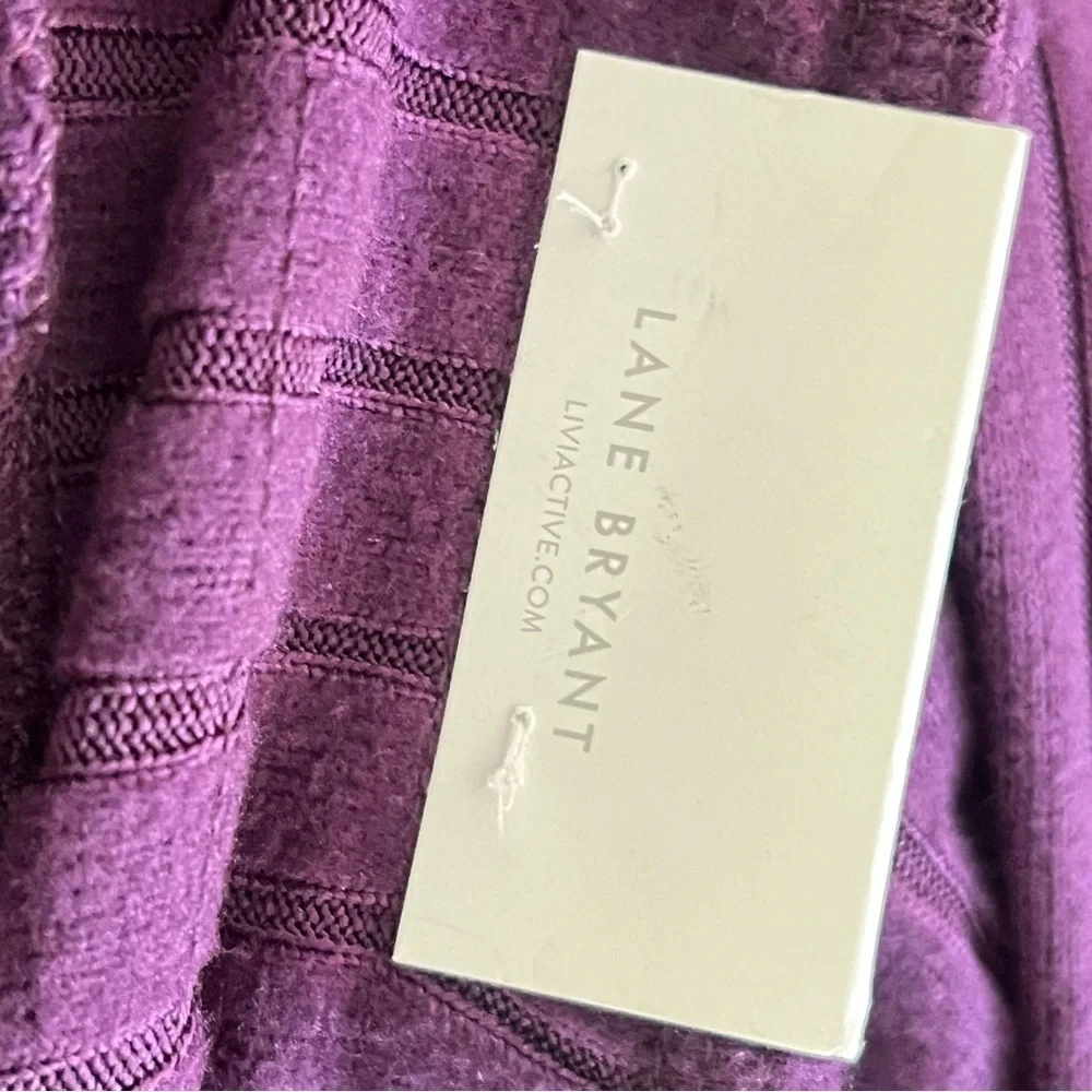 Lane Bryant LIVI Purple Hacci Rib Knit Wide Leg Lounge Pants 26/28 NWT